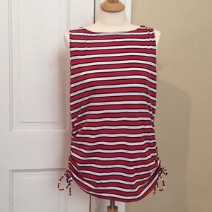 Chaps striped sleeveless top XL